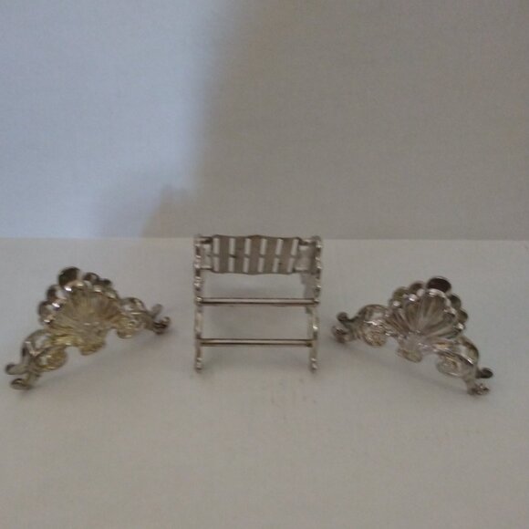 VTG Elegant silver plated buffet caddy for silverware w/original box 3pc set - Picture 1 of 6
